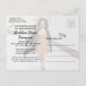 Invitation Carte Postale Calligraphie moderne Classe Année 2 Diplôme photo (Dos)