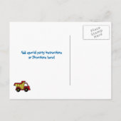 Invitation Carte Postale Camion de construction / Camion de vidage photo (Dos)