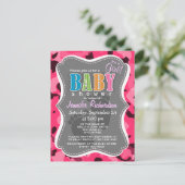 Invitation Carte Postale Camo Rose Chaud ; Camouflage (Debout devant)