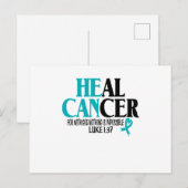 Invitation Carte Postale Cancer de la guérison Cervical ovaire (Devant / Derrière)