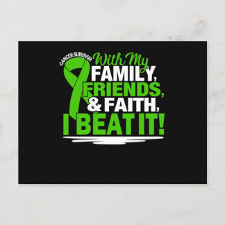 Invitation Carte Postale Cancer Survivante Foi Amis Famille Green Et Whi
