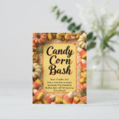 Invitation Carte Postale Candy Corn Bash Halloween Party (Debout devant)