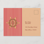 Invitation Carte Postale Capitaine de la fête d'anniversaire du navire pira (Dos)