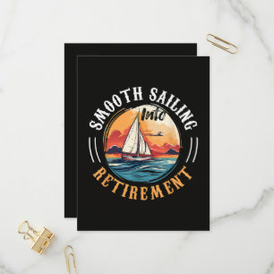 Invitation Carte Postale Capitaine navigation tranquille en retraite