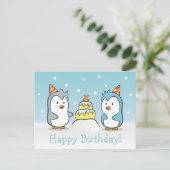 Invitation Carte Postale Caricature mignonne - Célébration d'anniversaire d (Debout devant)