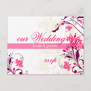 Invitation Carte Postale CARTE- DE RÉPONSE DE RSVP : : lis