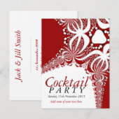 Invitation Carte Postale Carton d'invitation à une soirée cocktail en batik (Devant / Derrière)