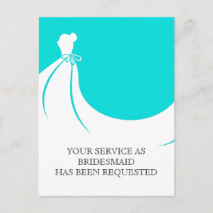 Invitation Carte Postale Carton d'invitation de demoiselle d'honneur ou de 