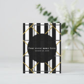 Invitation Carte Postale Carton d'invitation de fête géométrique chic et gl (Debout devant)