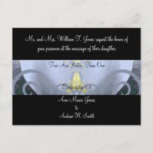 Invitation Carte Postale Carton d'invitation de mariage calla lily