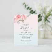 Invitation Carte Postale Carton d'invitation de réception de mariage ombré (Debout devant)