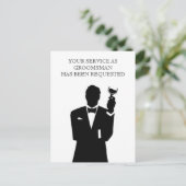 Invitation Carte Postale Carton d'invitation de témoin ou garçon d'honneur (Debout devant)