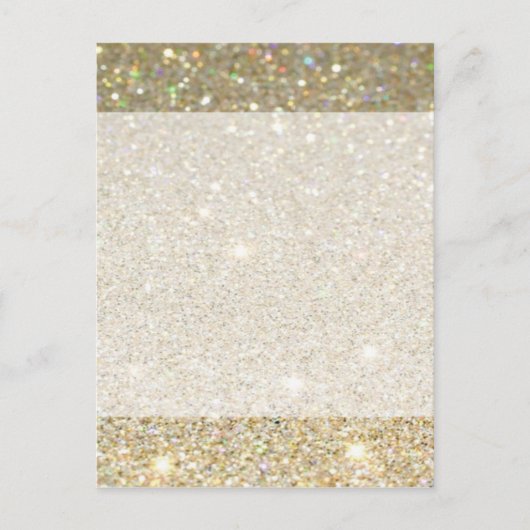 Invitation Carte Postale Carton d'invitation doré avec éclat pour toutes oc (Devant)