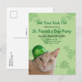 Invitation Carte Postale Carton d'invitation pour la fête de la Saint-Patri (Devant / Derrière)