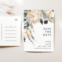 Carton d'invitation préliminaire à motif floral bl