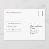 Invitation Carte Postale Cartons réponse | Réponse | Mariage | Coeur géomét (Dos)