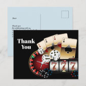 Invitation Carte Postale casino (Devant / Derrière)