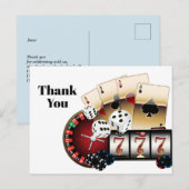Invitation Carte Postale casino (Devant / Derrière)