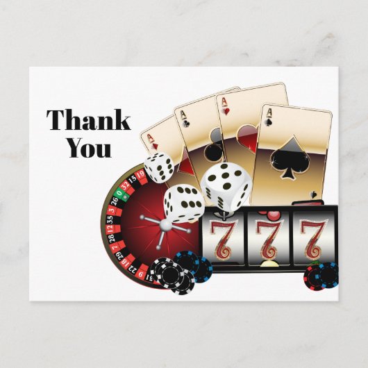 Invitation Carte Postale casino (Devant)