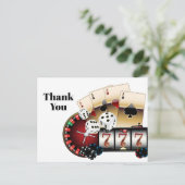Invitation Carte Postale casino (Debout devant)