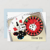 Invitation Carte Postale casino (Devant / Derrière)