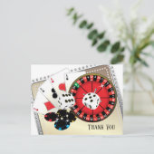 Invitation Carte Postale casino (Debout devant)