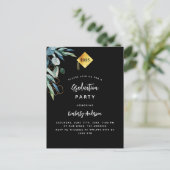 Invitation Carte Postale Casquette d'or de verdure noire 2025 (Debout devant)