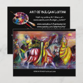 Invitation Carte Postale CAVALIERS DANS LA NUIT Fantastique (Devant / Derrière)