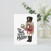 Invitation Carte Postale Ce noix tourne au Nutcracker de Noël au matcha (Debout devant)