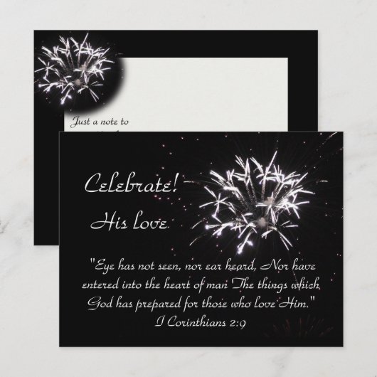 Invitation Carte Postale Célébration ! (Devant / Derrière)