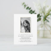 Invitation Carte Postale Célébration de la vie Simple Chic Elégant Photo (Debout devant)