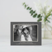 Invitation Carte Postale Célébration de la vie Simple Chic Elégant Photo (Debout devant)
