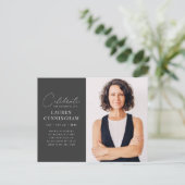 Invitation Carte Postale Célébration de sa merveilleuse vie moderne simple  (Debout devant)