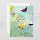 Invitation Carte Postale Célébration du tennis (Devant / Derrière)