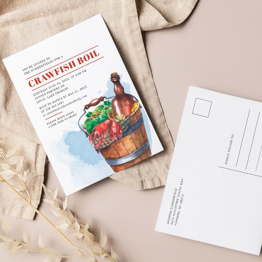 Invitation Carte Postale Célébration estivale de fruits de mer Fête de l'éb