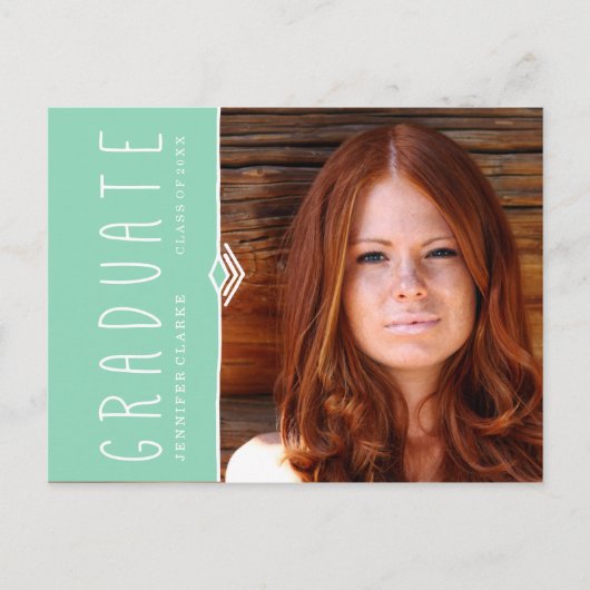 INVITATION CARTE POSTALE CÉLÉBRER L'INVITATION DE LA FÊTE DE DIPLÔME PHOTO (Devant)