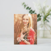 INVITATION CARTE POSTALE CÉLÉBRER L'INVITATION DE LA FÊTE DE DIPLÔME PHOTO (Debout devant)