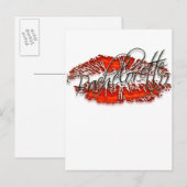 Invitation Carte Postale Célibataire et son équipe de choc (Devant / Derrière)