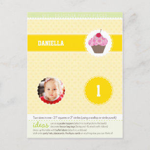 Invitation Carte Postale CERCLES DE PARTI :: cupcake 4