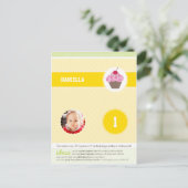 Invitation Carte Postale CERCLES DE PARTI :: cupcake 4 (Debout devant)