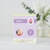 Invitation Carte Postale CERCLES DE PARTI :: cupcake 5 (Debout devant)