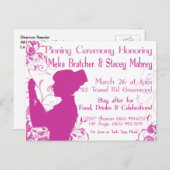 Invitation Carte Postale Cérémonie d'épinglage (Devant / Derrière)