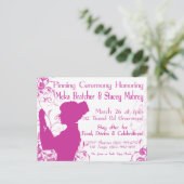 Invitation Carte Postale Cérémonie d'épinglage (Debout devant)