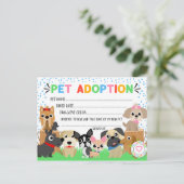 Invitation Carte Postale Certificat d'adoption de marionnettes pour adoptio (Debout devant)