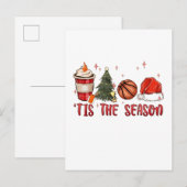 Invitation Carte Postale C'est la saison Xmas Noël Basket  (Devant / Derrière)