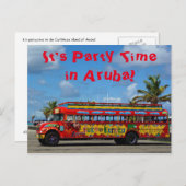 Invitation Carte Postale C'est l'heure de la fête à Aruba (Devant / Derrière)