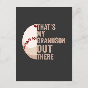 Invitation Carte Postale C'est mon petit-fils là-bas Amateur de baseball dr