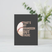 Invitation Carte Postale C'est mon petit-fils là-bas Amateur de baseball dr (Debout devant)