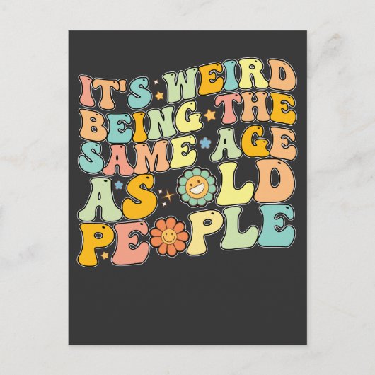Invitation Carte Postale C'est super d'avoir le même âge que les personnes  (Devant)