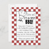 Invitation Carte Postale C'est un barbecue épicé ! (Devant / Derrière)